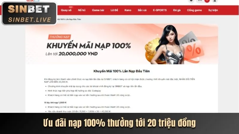 Khuyến mãi chào mừng sòng bạc